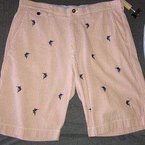 Men’s J Crew Linen Shorts Size 34w Marlin Print